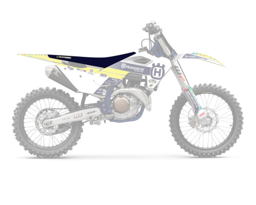 Чохол на сидіння blackbird / чохол на сидіння husqvarna tc/fc 125/250/350/450 '23 (fc/tc all balls моделі) подвійна рукоятка 3 кольори чорний