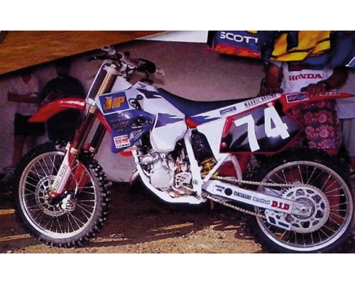 Tecnosel (blackbird) набір наклейок (вінірів) + чохол/накидка на сидіння HONDA cr 125 '95-'97, cr 250 '95-'96 replica team HONDA maddii '95