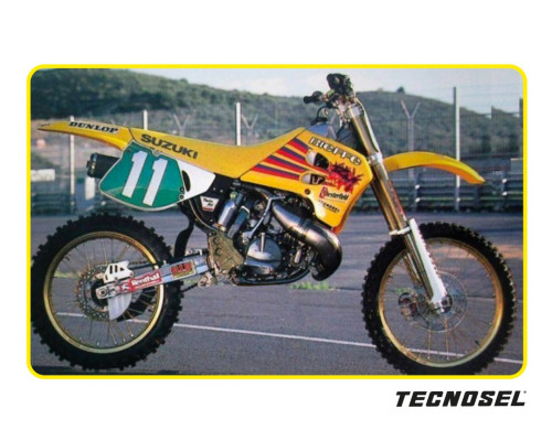 Tecnosel (blackbird) набір наклейок (вінірів) + чохол на сидіння suzuki rm 125/250 '93-'95, replica team suzuki '93