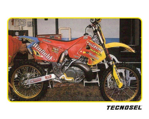 Tecnosel (blackbird) набір наклейок (вінірів) + чохол на сидіння suzuki rm 125/250 '99-'00, replica team suzuki '99