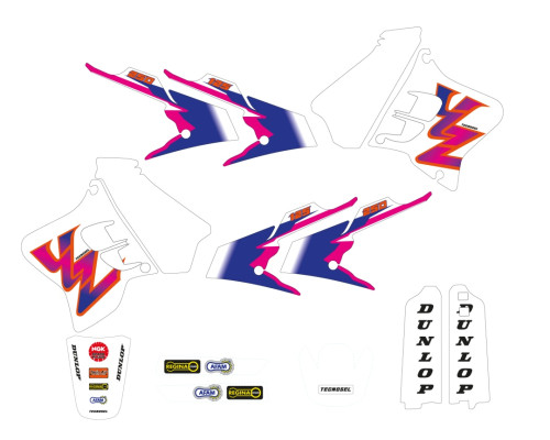 Tecnosel (blackbird) набір наклейок (вінірів) + чохол/накидка на сидіння YAMAHA yz 125/250 '93-'95, replica team YAMAHA '93