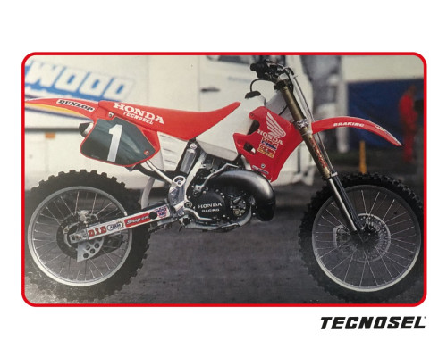 Набір наклейок tecnosel (blackbird) HONDA cr 125 '93-'94, cr 250 '92-'94, replica team HONDA '92 червоний/білий