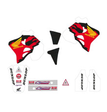 Набір наклейок tecnosel (blackbird) HONDA cr 125 '93-'94, cr 250 '92-'94, replica team HONDA '92 usa колір червоний/чорний/білий