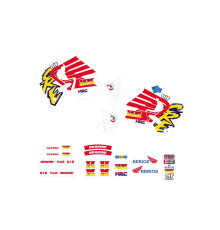 Tecnosel (blackbird) набір декалей (наклейок) HONDA cr 125 '93-'94, cr 250 '92-'94, replica team HONDA enduro '94 колір червоний/білий/жовтий