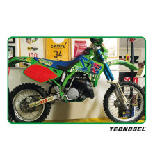 Набір наклейок tecnosel (blackbird) kawasaki kx 125/250 '92-'93, replica team kawasaki '93 зелений/синій