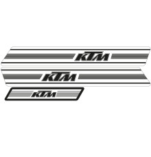 Tecnosel (blackbird) набір наклейок (вінірів) ktm gs '74-'76, репліка oem ktm, білий фон