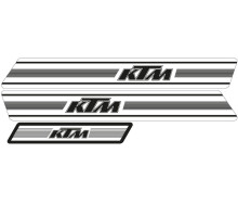 Tecnosel (blackbird) набір наклейок (вінірів) ktm gs '74-'76, репліка oem ktm, білий фон