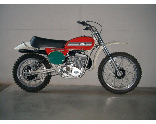 Tecnosel (blackbird) набір наклейок (вінірів) ktm gs '74-'76, репліка oem ktm, чорний фон