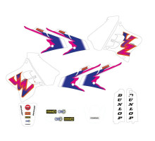Набір наклейок (декалей) tecnosel (blackbird) YAMAHA yz 125/250 '93-'95, replica team YAMAHA '93 колір рожевий/блакитний/білий