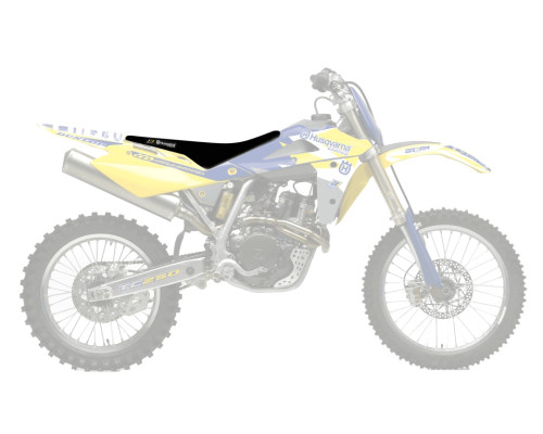 Чохол на сидіння blackbird / чохол на сидіння husqvarna cr/wr 125 '06-'08, wr 250/300 '06-'13; te/tc 250/450/510 '05-'07 подвійна ручка 3 кольори чорно-жовтий