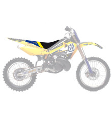 Чохол на сидіння blackbird / чохол на сидіння husqvarna cr/wr 125/250 '00-'05, te/tc 250/450 '02-'04 dream 4 колір чорний синій жовтий