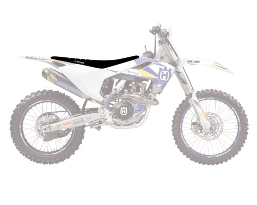 Чохол на сидіння blackbird / чохол на сидіння husqvarna fc/tc '16-'18, te/fe '17-'18 подвійна ручка колір чорно-жовтий