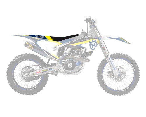 Чохол на сидіння blackbird husqvarna fc/tc '16-'18, te/fe '17-'19 dream 4 колір чорний синій жовтий