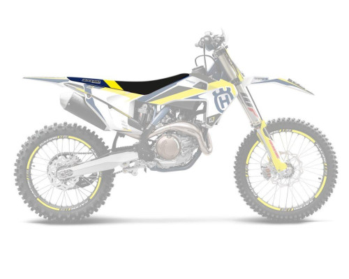 Чохол на сидіння blackbird / чохол на сидіння husqvarna fc/tc '19-'22, te/fe '20-'23 dream 4 колір чорний синій жовтий