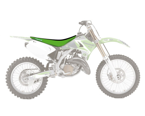 Чохол на сидіння blackbird kawasaki kx 125-250 '03-'08 з подвійною ручкою колір зелений чорний
