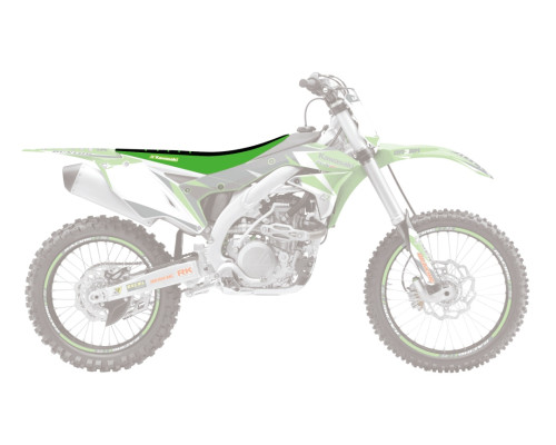 Чохол на сидіння blackbird / чохол на сидіння kawasaki kxf 250 '13-'20, kxf 450 '12-'18 подвійна ручка 3 кольори чорний зелений