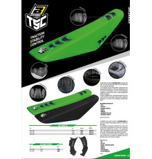 Чохол на сидіння blackbird / чохол на сидіння kawasaki kxf 250 '13-'20, kxf 450 '12-'18 tsc колір чорний