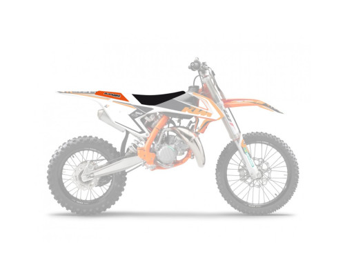 Чохол на сидіння blackbird / чохол на сидіння ktm sx 85 '18-'23 dream 4 колір чорний помаранчевий білий