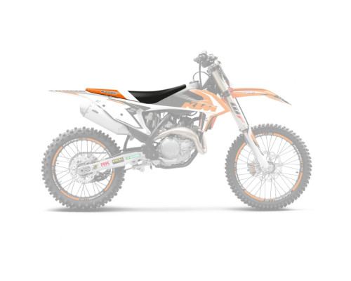Чохол на сидіння blackbird / чохол на сидіння ktm sx/sxf '19-'22, exc '20-'23 dream 4 колір чорний помаранчевий білий