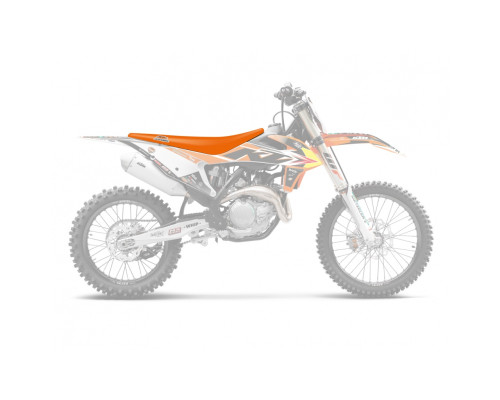 Чохол/накидка на сидіння blackbird ktm sx/sxf '19-'22, exc '20-'23 replica trophy 2022, колір помаранчевий (замінює e1528r20)