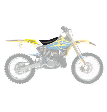 Чохол на сидіння blackbird / чохол на сидіння suzuki rm 125/250 '01-'23 dream 4 колір чорний жовтий білий