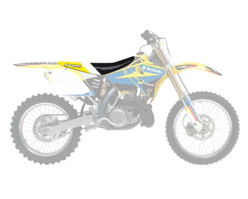Чохол на сидіння blackbird / чохол на сидіння suzuki rm 125/250 '01-'23 dream 4 колір чорний жовтий білий