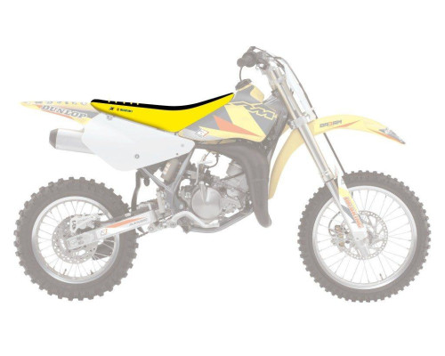 Чохол на сидіння blackbird / чохол для suzuki rm 85 '02-'23 подвійна ручка 3 кольори чорно-жовтий