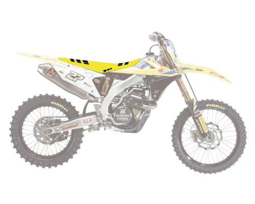Чохол на сидіння blackbird / чохол на сидіння suzuki rmz 250 '19-'23, rmz450 '18-'23 tsc колір жовтий