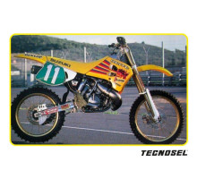Tecnosel (blackbird) чохол/чохол на сидіння suzuki rm 125/250 '91-'95, replica team suzuki '93 suzuki logo жовтий
