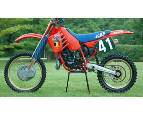 Tecnosel (blackbird) чохол / накидка на сидіння HONDA cr 125 '87-'88, cr 250 '87, replica team HONDA '87, синій, написи cr