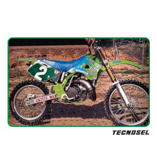 Tecnosel (blackbird) чохол/накидка на сидіння kawasaki kx 125/250 '94-'98, replica team kawasaki '96, колір синій, логотип kawasaki