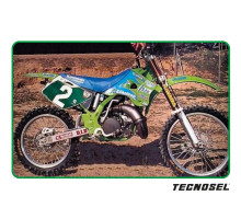 Tecnosel (blackbird) чохол/накидка на сидіння kawasaki kx 125/250 '94-'98, replica team kawasaki '96, колір синій, логотип kawasaki