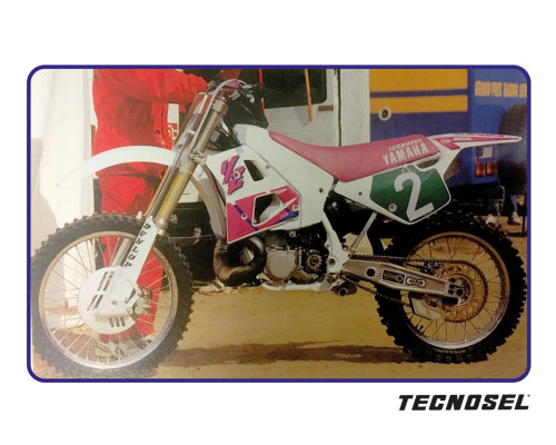 Tecnosel (blackbird) чохол / накидка на сидіння YAMAHA yz 125 '89-'92, yz 250 '90-'92, репліка oem YAMAHA '92, рожевий, логотип tecnosel