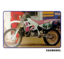 Tecnosel (blackbird) чохол / накидка на сидіння YAMAHA yz 125 '89-'92, yz 250 '90-'92, репліка oem YAMAHA '92, рожевий, логотип tecnosel