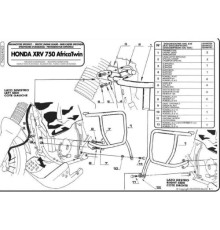 Захист двигуна kappa gmole HONDA xrv 750 africa twin (tn362) чорний