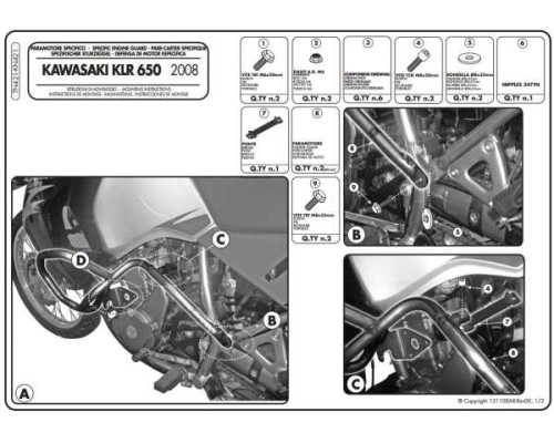Захист двигуна kappa kawasaki klr 650 чорний