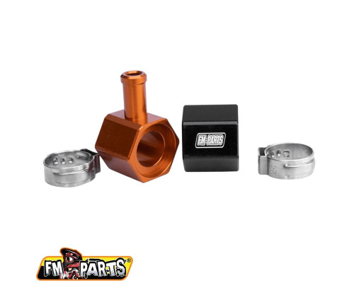 Fm-parts алюмінієвий роз'єм паливного бака ktm / husqvarna / gas gas tpi '18-'23 колір чорний
