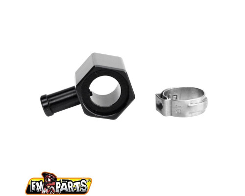 Fm-parts алюмінієвий роз'єм паливного бака ktm / husqvarna / gas gas tpi '18-'23 колір чорний