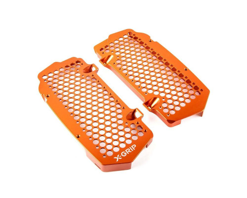 X-grip кришки радіатора (комплект) ktm sxf/xcf/xc '23-, excf/xc-w/xcf-w '24-, husqvarna tc/fc/fx/tx '23-, gasgas ecf/mcf/exf '24-, колір помаранчевий (див. опис товару)
