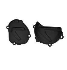 Комплект кришок генератора та зчеплення polisport YAMAHA yz 125 '08-'25 (8464400001+8463600001) колір чорний