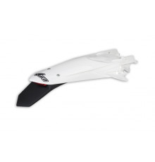 Заднє крило UFO ktm exc 125 '20-'21, exc/excf(exc-f) 150/250/300/350/450/500 '20-2023 колір білий (enduro зі світлодіодним підсвічуванням)