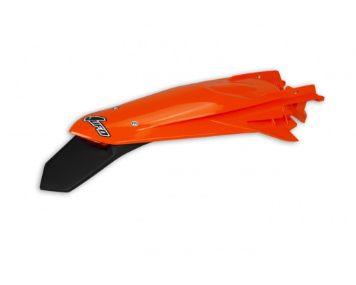 Заднє крило UFO ktm exc 125 '20-'21, exc/excf(exc-f) 150/250/300/350/450/500 '20-2023 колір помаранчевий (enduro зі світлодіодним підсвічуванням)