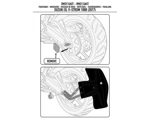 Kappa кріплення крила krm01 та krm02 suzuki dl 1000 v-strom (17) - замінює rm3114kit