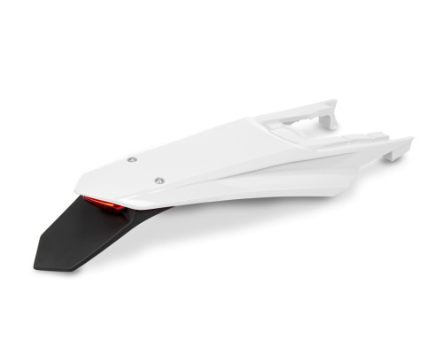 UFO 2024/11 заднє крило ktm exc 150 / 250 / 300 tbi '24-'25, exc-f 250 / 350 / 450 / 500 '24-'25 колір білий (зі світлодіодним ліхтарем)