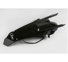 Заднє крило UFO ktm exc 125/150/250/300, exc-f 250/350/450/500 '17-19, чорне (enduro зі світлодіодним підсвічуванням)