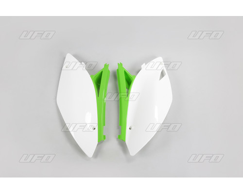 UFO задні бокові панелі kawasaki kxf 450 '09-'11 колір oem (білий/зелений)