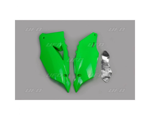 Задні бокові панелі UFO kawasaki kxf 450 '19-'23 , kxf 250 '21-'24 колір fluoресцентний зелений