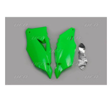 Задні бокові панелі  UFO kawasaki kxf 450 '19-'23 , kxf 250 '21-'24 колір fluoресцентний зелений