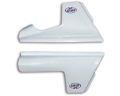 Задні боковини UFO ktm 125/250/350/390/420/495 '81-'82 колір білий