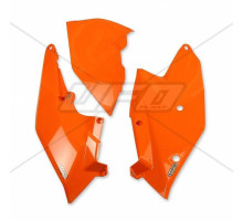 Задні бокові панелі UFO ktm sx/sxf '16-'18, exc/excf '17-'19 з кришкою повітряного фільтра оранжевого кольору